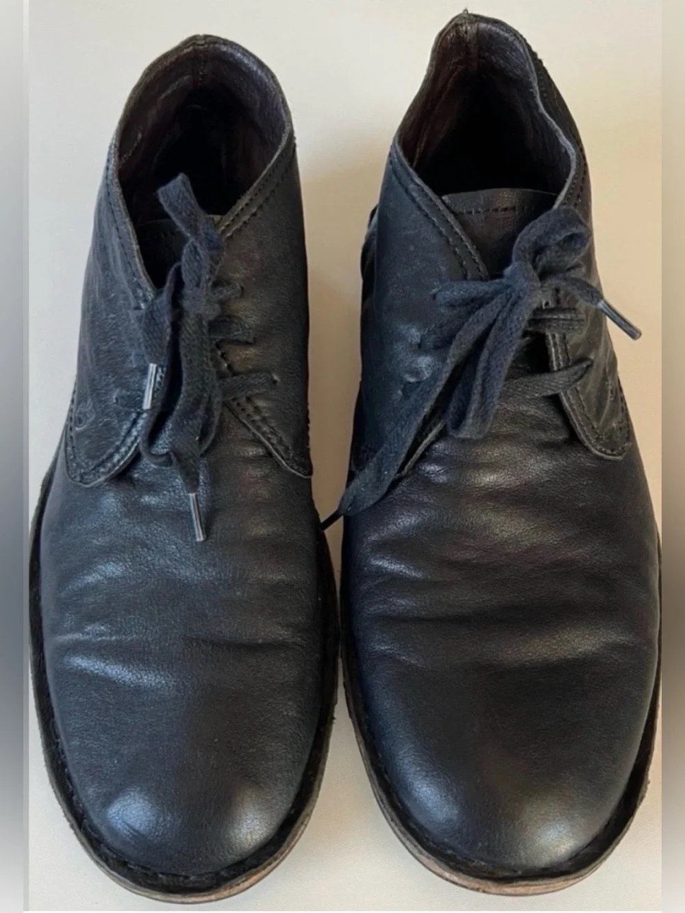 John Varvatos Star Hipster Chukka Black Leather Boots 10.5